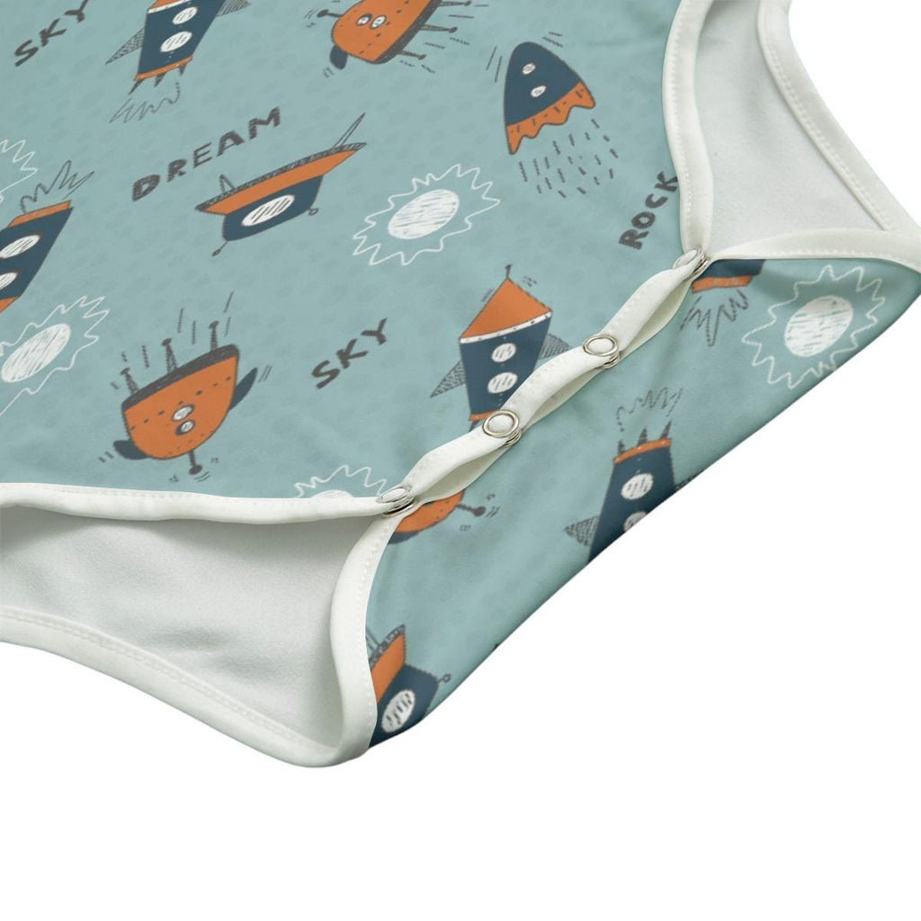 Adult Onesie ABDL, Space Bodysuit, Adult Baby Onesie, Little Space Clothing, Rocket Print Romper, Kawaii Bodysuit, ABDL Gift