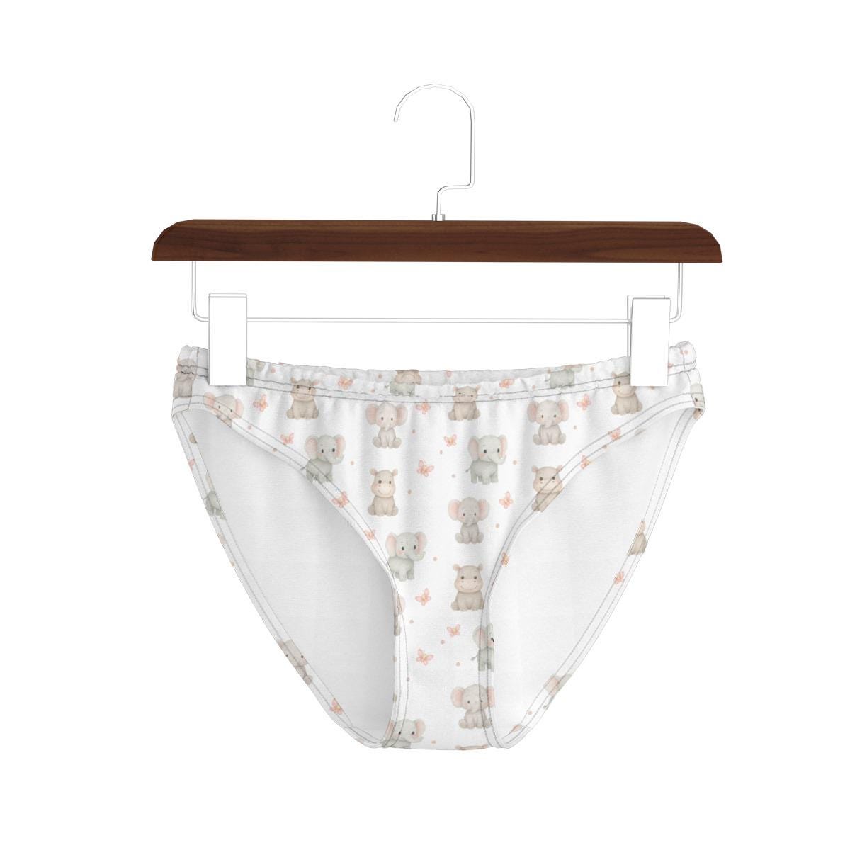 ABDL Elephant Panties for Women, Adult Baby Underwear, Cute Elephant Briefs, Kawaii Women's Underwear, Soft Stretch Panties, S-5XL