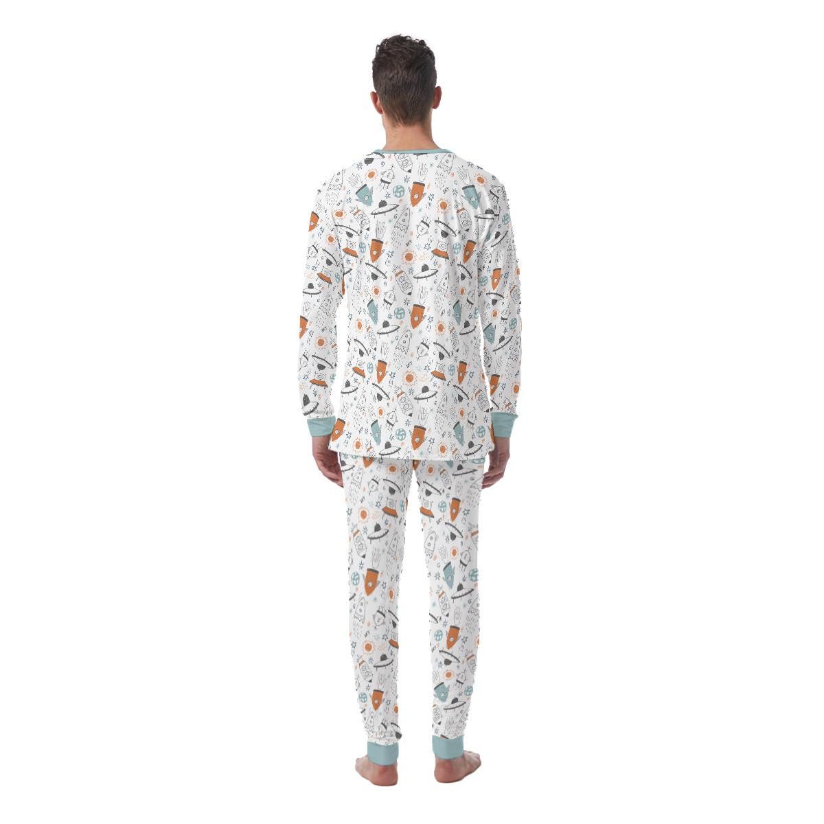 Mens Pajama Set, Soft Sleepwear for Men, Long Sleeve Pajamas, Comfortable Loungewear Set, Men's Two Piece Pajama Set, Gift for Him