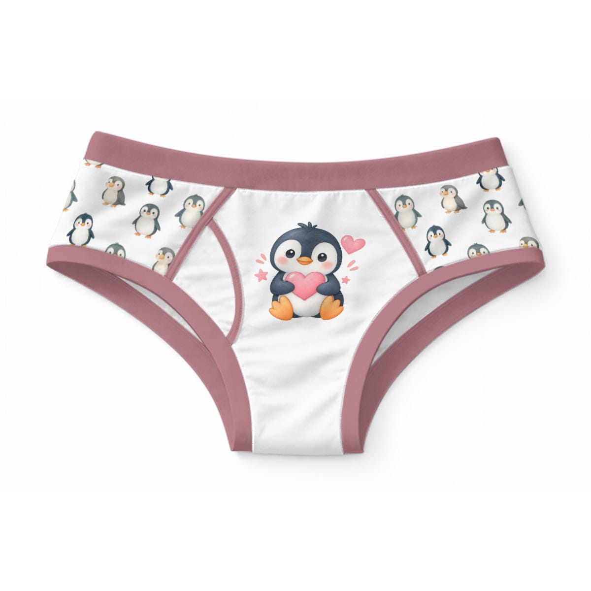 Men's Penguin Brief 100% Cotton, Cute Kawaii Underwear, Funny Penguin Underwear, Cute But Chaotic Brief, Adult Men's Underwear