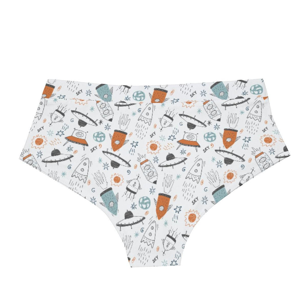 ABDL Men's Space Underwear, Adult Baby Rocket Briefs, Diaper Lover Low Rise Underwear, Cute Space Print, ABDL Clothing, Men's Briefs