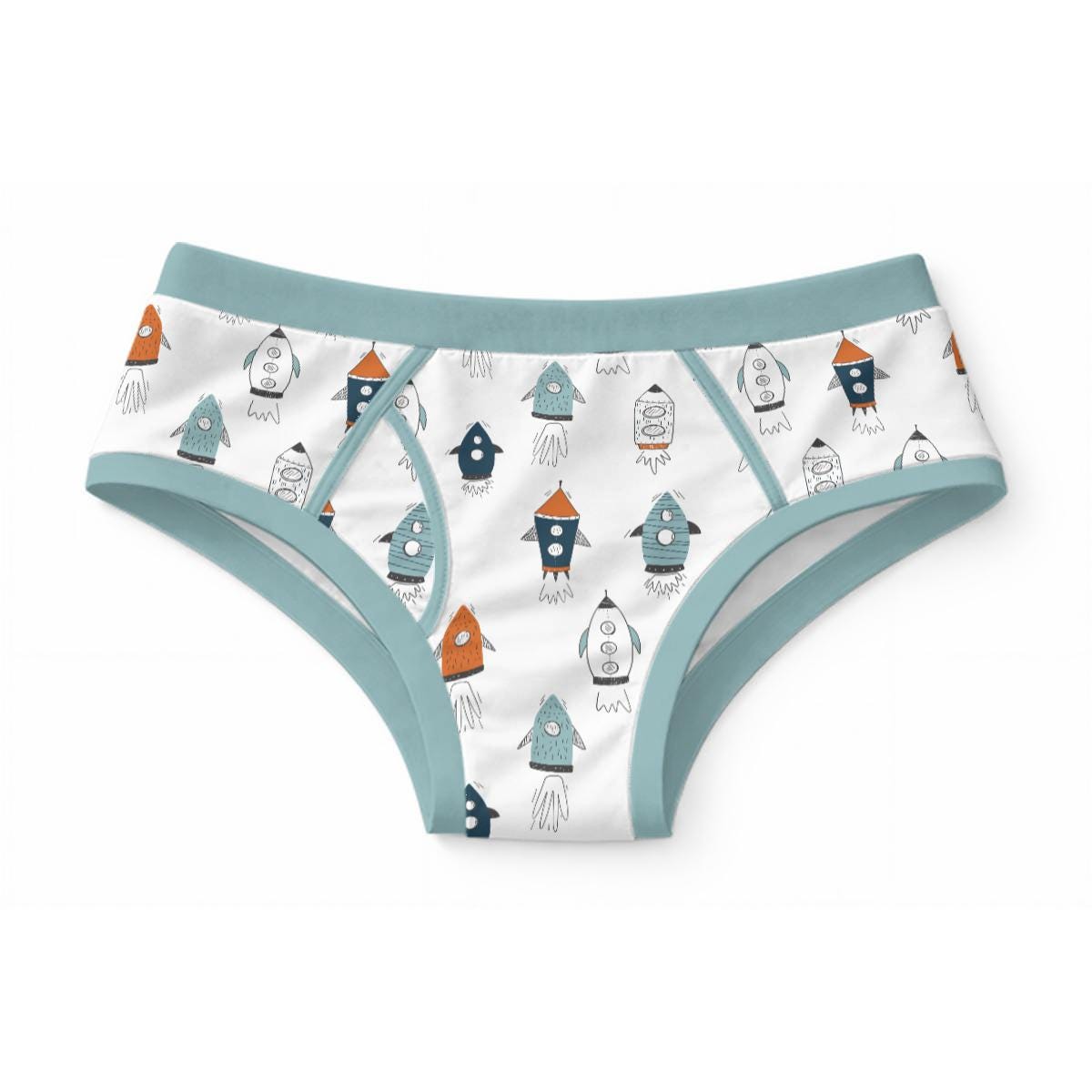 ABDL Rocket Briefs for Adults, 100% Cotton Men's Underwear, Space Rocket Print, Adult Baby Underwear, Cute Kawaii Briefs