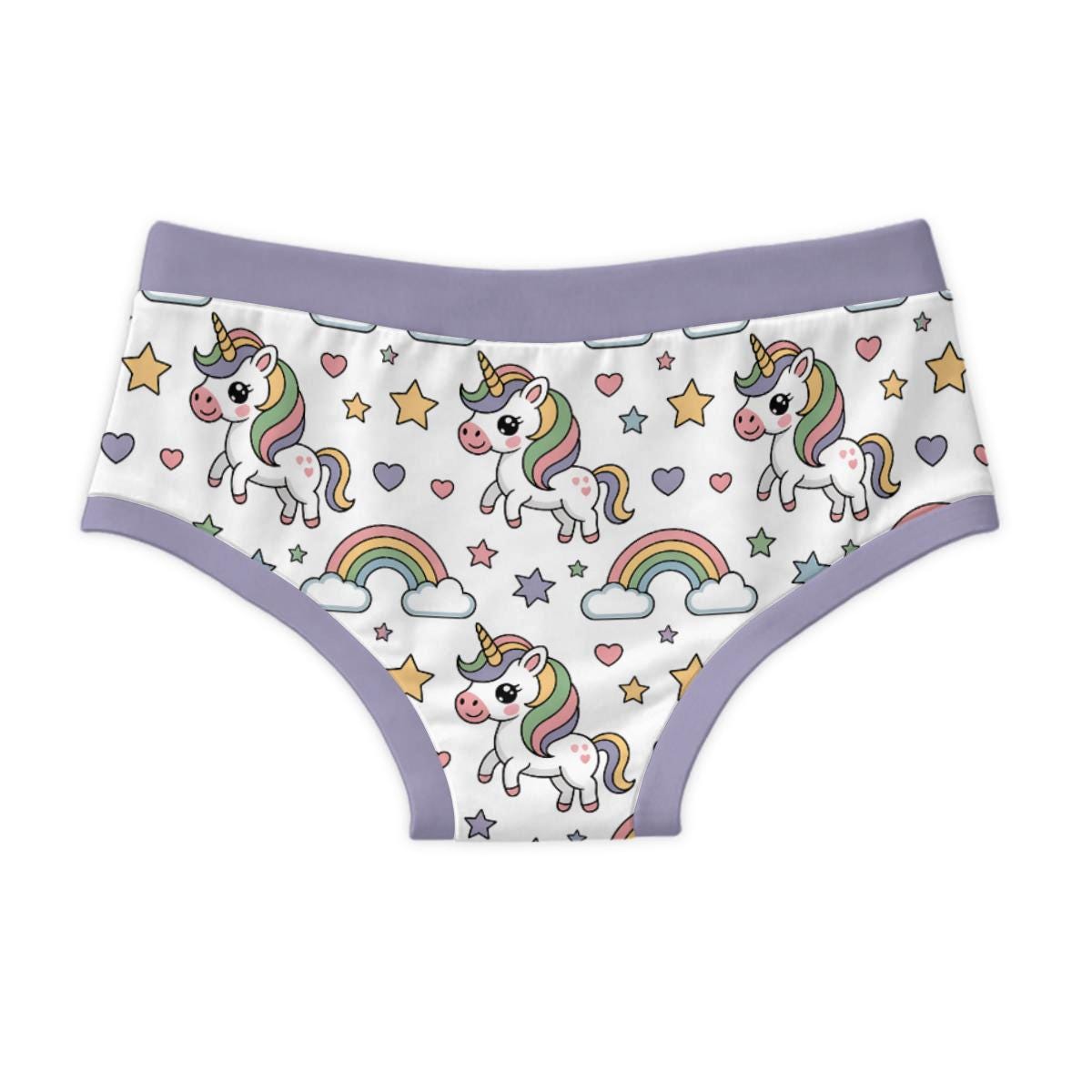 Unicorn Briefs for Men, Cute Rainbow Unicorn Underwear, 100% Cotton Men's Briefs, Colorful Novelty Underwear, ABDL Adult Baby Briefs