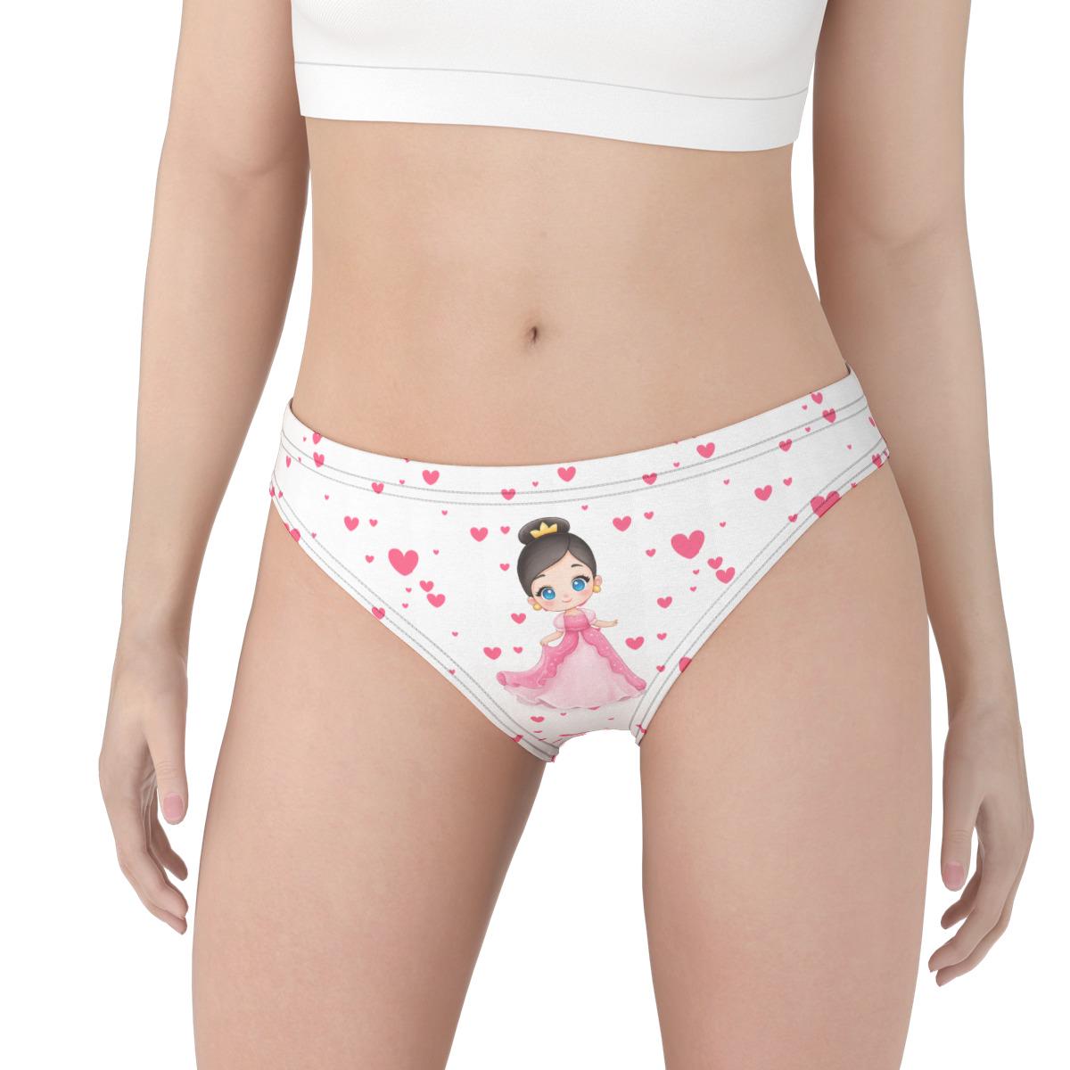 ABDL Princess Castle Panties for Women, Adult Baby Underwear, Cute Fairy Tale Briefs, Pink Kawaii Panties, Soft Stretch Underwear, S-5XL