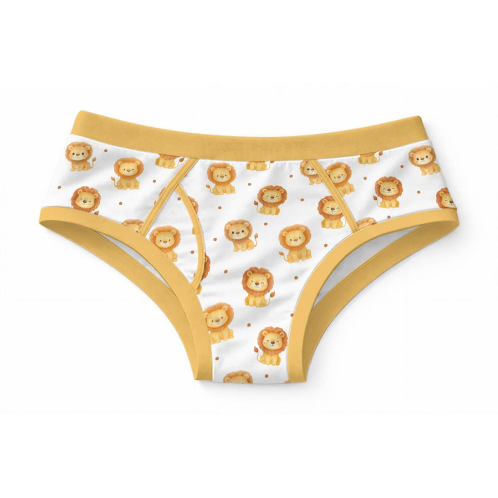 Lion Print Underwear for Adults, 100% Cotton Briefs, Cute Animal Underwear, Kawaii Lion Briefs, Novelty Adult Underwear, ABDL Clothing S-3XL