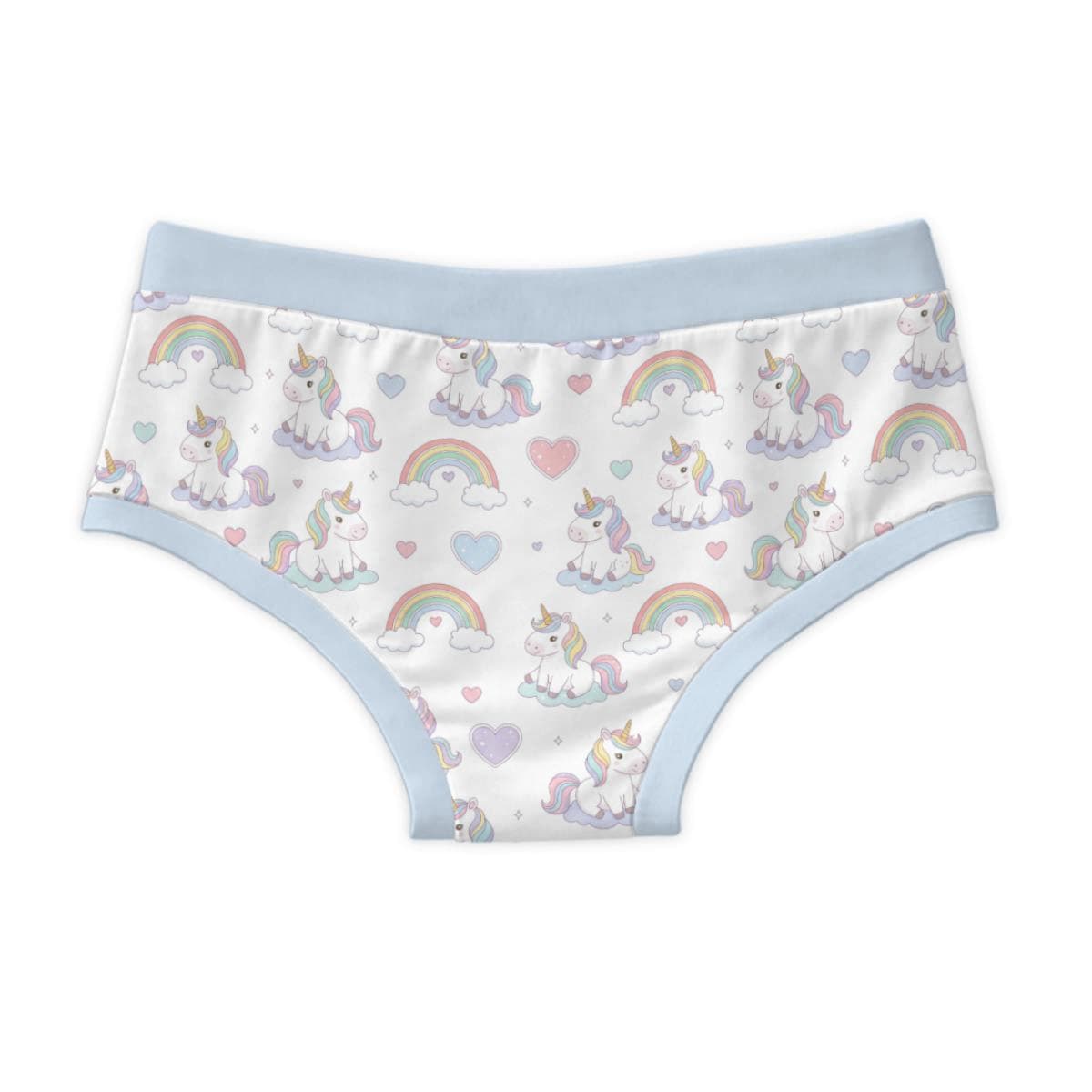 Men's Unicorn Briefs, Cute Unicorn Underwear for Men, 100% Cotton Printed Briefs, Rainbow Unicorn Underwear, Novelty Adult Briefs