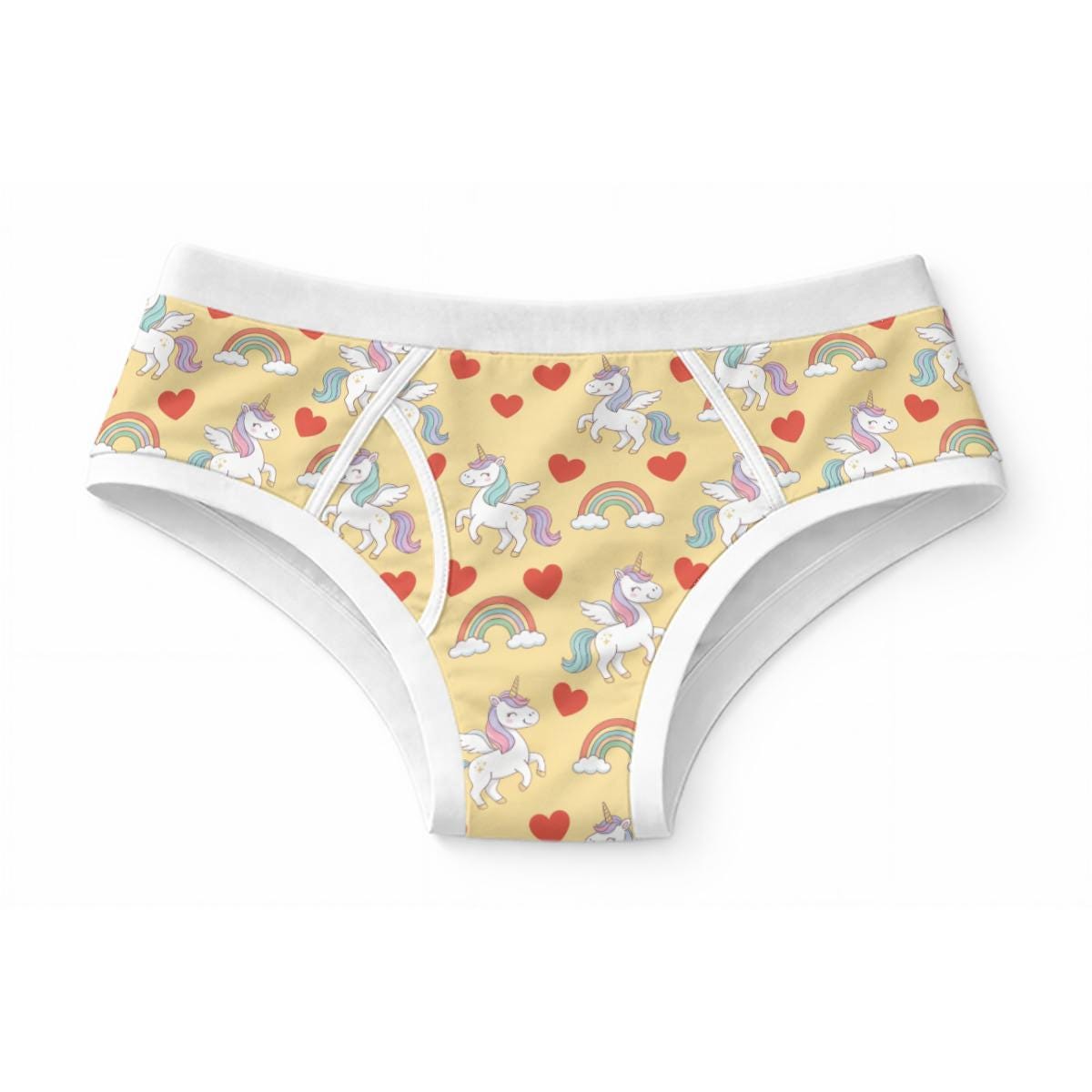 Adult Unicorn Briefs, 100% Cotton Underwear, Cute Kawaii Unicorn Briefs, ABDL Clothing, Adult Baby Underwear, Rainbow Unicorn, S-3XL