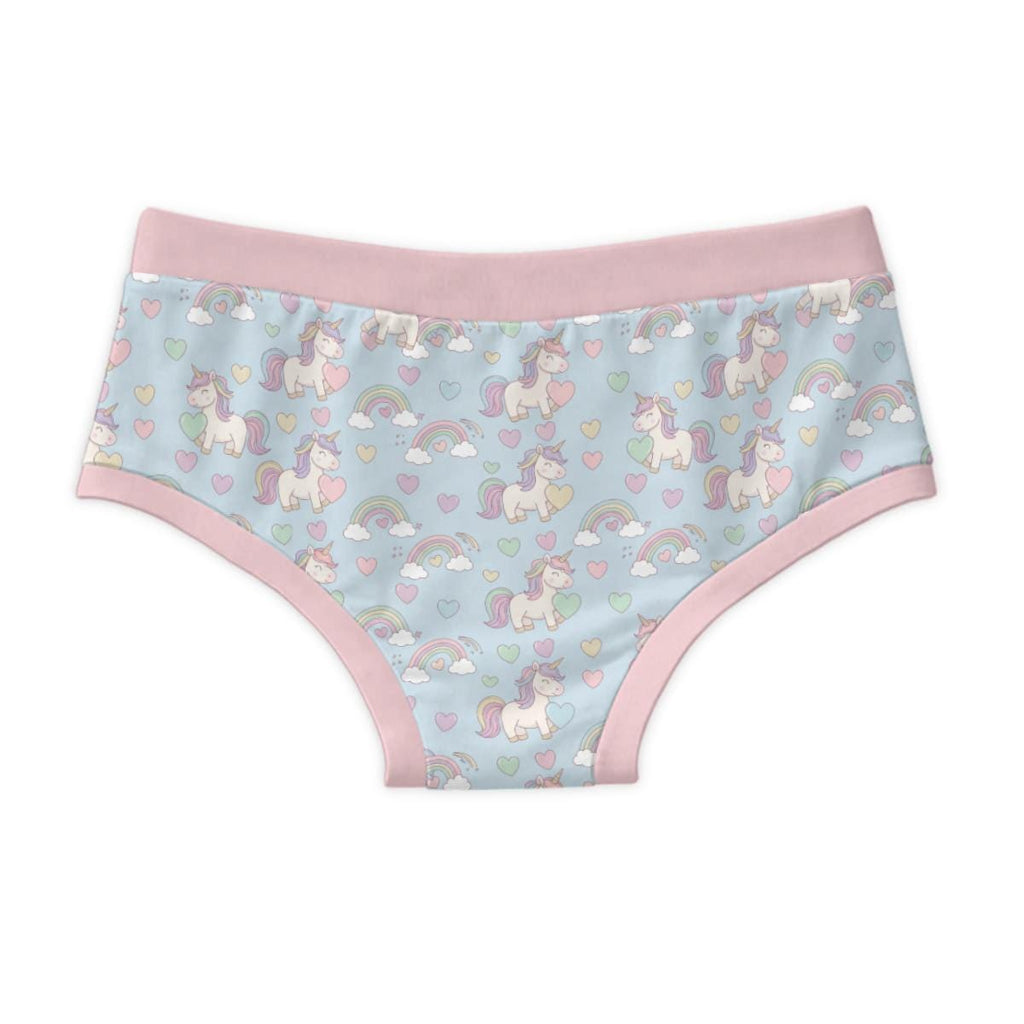 Pastel Unicorn Underwear for Adults, Rainbow Kawaii Briefs, Cute Cotton Panties, Whimsical Adult Underwear, ABDL Clothing, S-3XL